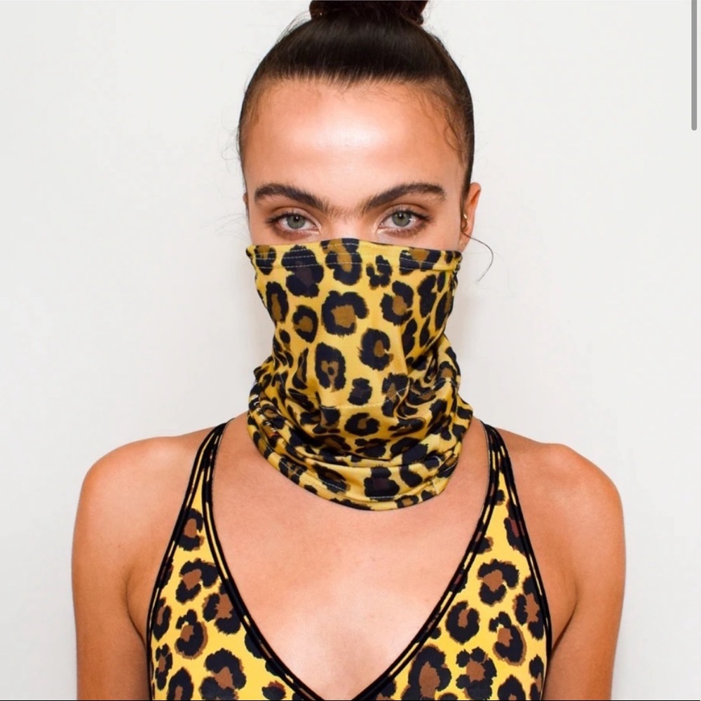 Adam Selman honey leopard snood
